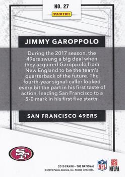 2019 Panini The National #27 Jimmy Garoppolo Back