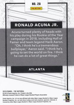 2019 Panini The National #28 Ronald Acuna Jr. Back
