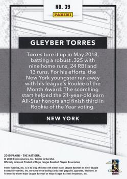 2019 Panini The National #39 Gleyber Torres Back