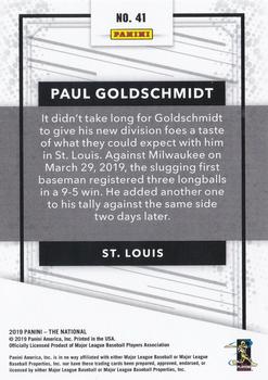 2019 Panini The National #41 Paul Goldschmidt Back