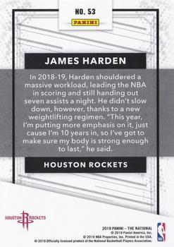 2019 Panini The National #53 James Harden Back