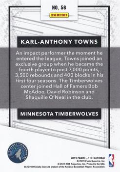 2019 Panini The National #56 Karl-Anthony Towns Back