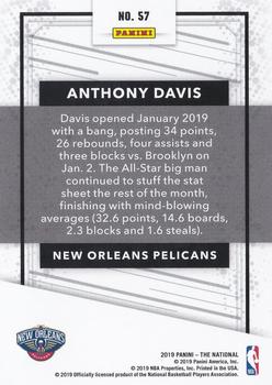 2019 Panini The National #57 Anthony Davis Back
