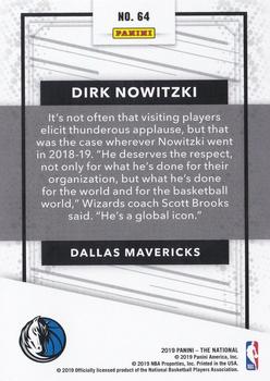2019 Panini The National #64 Dirk Nowitzki Back