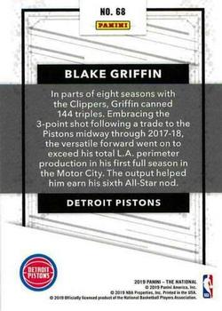 2019 Panini The National #68 Blake Griffin Back