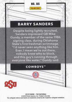 2019 Panini The National - College #BS Barry Sanders Back