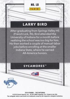 2019 Panini The National - College #LB Larry Bird Back