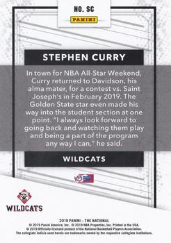 2019 Panini The National - College #SC Stephen Curry Back