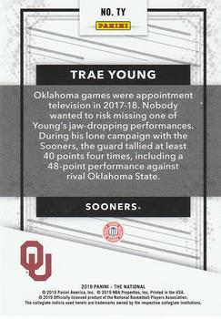 2019 Panini The National - College #TY Trae Young Back