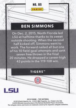 2019 Panini The National - College Magnetic Fur #BS Ben Simmons Back