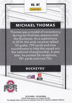 2019 Panini The National - College Escher Squares #MT Michael Thomas Back