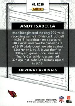2019 Panini The National - Rookies #RC20 Andy Isabella Back
