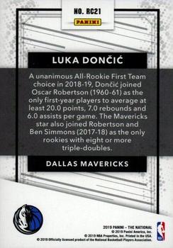 2019 Panini The National - Rookies #RC21 Luka Doncic Back