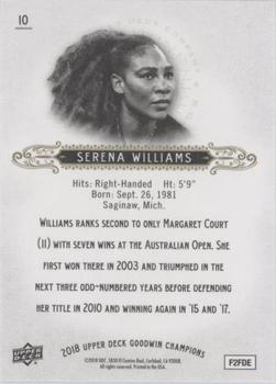 2018 Upper Deck Goodwin Champions - Photo Variations #10 Serena Williams Back