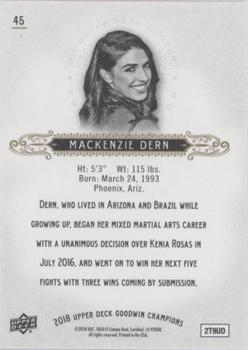 2018 Upper Deck Goodwin Champions - Photo Variations Red #45 Mackenzie Dern Back