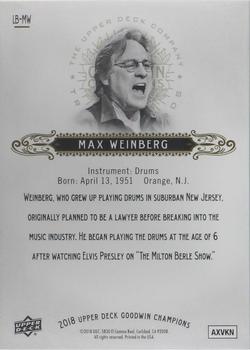 2018 Upper Deck Goodwin Champions - 3D Lenticular #LB-MW Max Weinberg Back