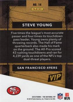 2019 Panini National Convention VIP Gold Packs #14 Steve Young Back