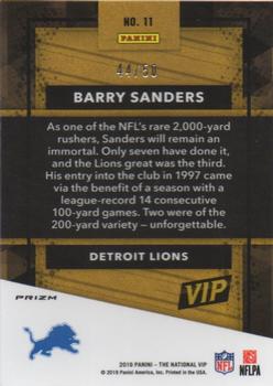 2019 Panini National Convention VIP Gold Packs - Pink Disco Prizm #11 Barry Sanders Back