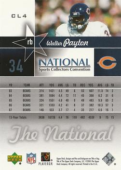 2005 Upper Deck The National Convention Chicago Legends #CL4 Walter Payton Back
