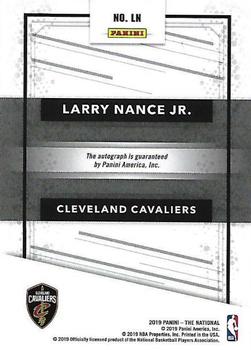 2019 Panini The National - Private Signings #LN Larry Nance Jr. Back