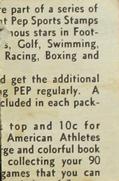 1937 Kellogg's Pep Sports Stamps #NNO Georgia Coleman Back