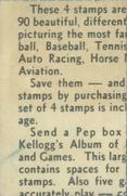 1937 Kellogg's Pep Sports Stamps #NNO Jim Thorpe Back