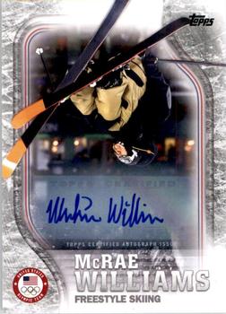 2018 Topps U.S. Olympic & Paralympic Team Hopefuls - Autographs Silver #US-20 McRae Williams Front