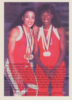 1992 Classic World Class Athletes - Promos #5 Florence Griffith Joyner / Jackie Joyner-Kersee Back