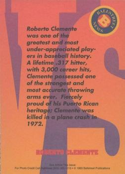 1993 Ballstreet News - Platinum #NNO Roberto Clemente Back