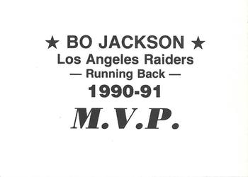 1990 M.V.P. Bo Jackson (unlicensed) #9 Bo Jackson Back