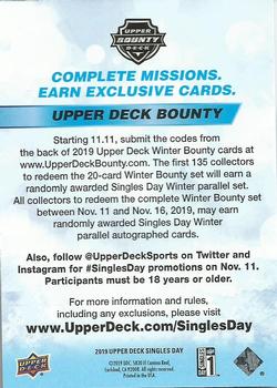 2019 Upper Deck Singles Day Winter #NNO Checklist Back