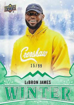 2019 Upper Deck Singles Day Winter - Bounty Green #W5 LeBron James Front