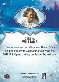 2019 Upper Deck Singles Day Winter - Bounty Green #W6 Serena Williams Back