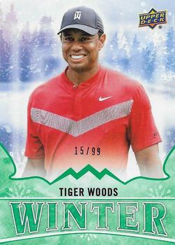 2019 Upper Deck Singles Day Winter - Bounty Green #W8 Tiger Woods Front