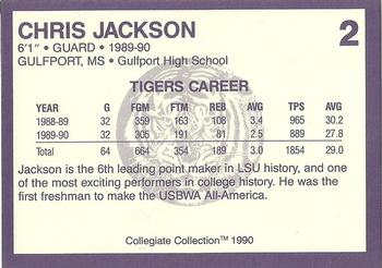 1990 Collegiate Collection LSU Tigers - Promos #2 Chris Jackson Back