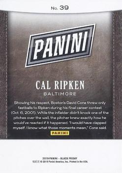 2019 Panini Black Friday #39 Cal Ripken Back