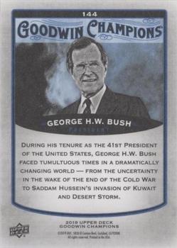 2019 Upper Deck Goodwin Champions - Royal Blue #144 George H.W. Bush Back