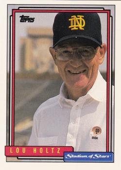 1992 Topps Stadium of Stars #NNO Lou Holtz Front