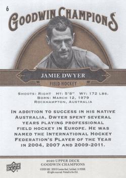 2020 Upper Deck Goodwin Champions #6 Jamie Dwyer Back