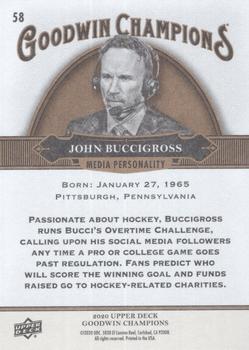 2020 Upper Deck Goodwin Champions #58 John Buccigross Back