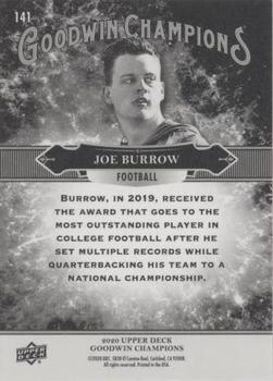 2020 Upper Deck Goodwin Champions #141 Joe Burrow Back