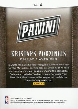 2019 Panini Black Friday - Future Frames #4 Kristaps Porzingis Back
