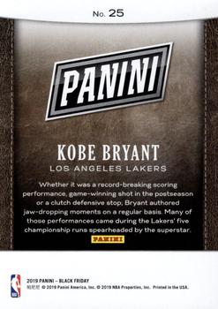 2019 Panini Black Friday - Future Frames #25 Kobe Bryant Back