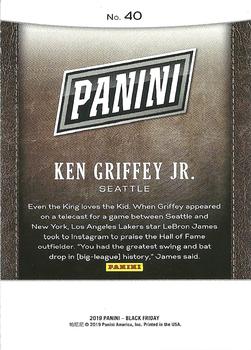 2019 Panini Black Friday - Future Frames #40 Ken Griffey Jr. Back