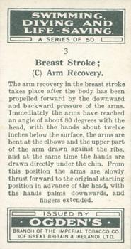 1931 Ogden's Swimming, Diving and Life-Saving #3 Breast Stroke (C) Back