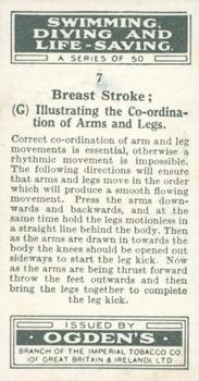 1931 Ogden's Swimming, Diving and Life-Saving #7 Breast Stroke (G) Back