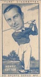 1949 Carreras Turf Cigarettes Sports Series #1 Henry Cotton Front