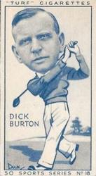 1949 Carreras Turf Cigarettes Sports Series #18 Dick Burton Front