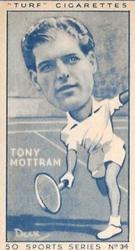 1949 Carreras Turf Cigarettes Sports Series #34 Tony Mottram Front