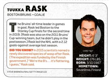 2020 Sports Illustrated for Kids #917 Tuukka Rask Back